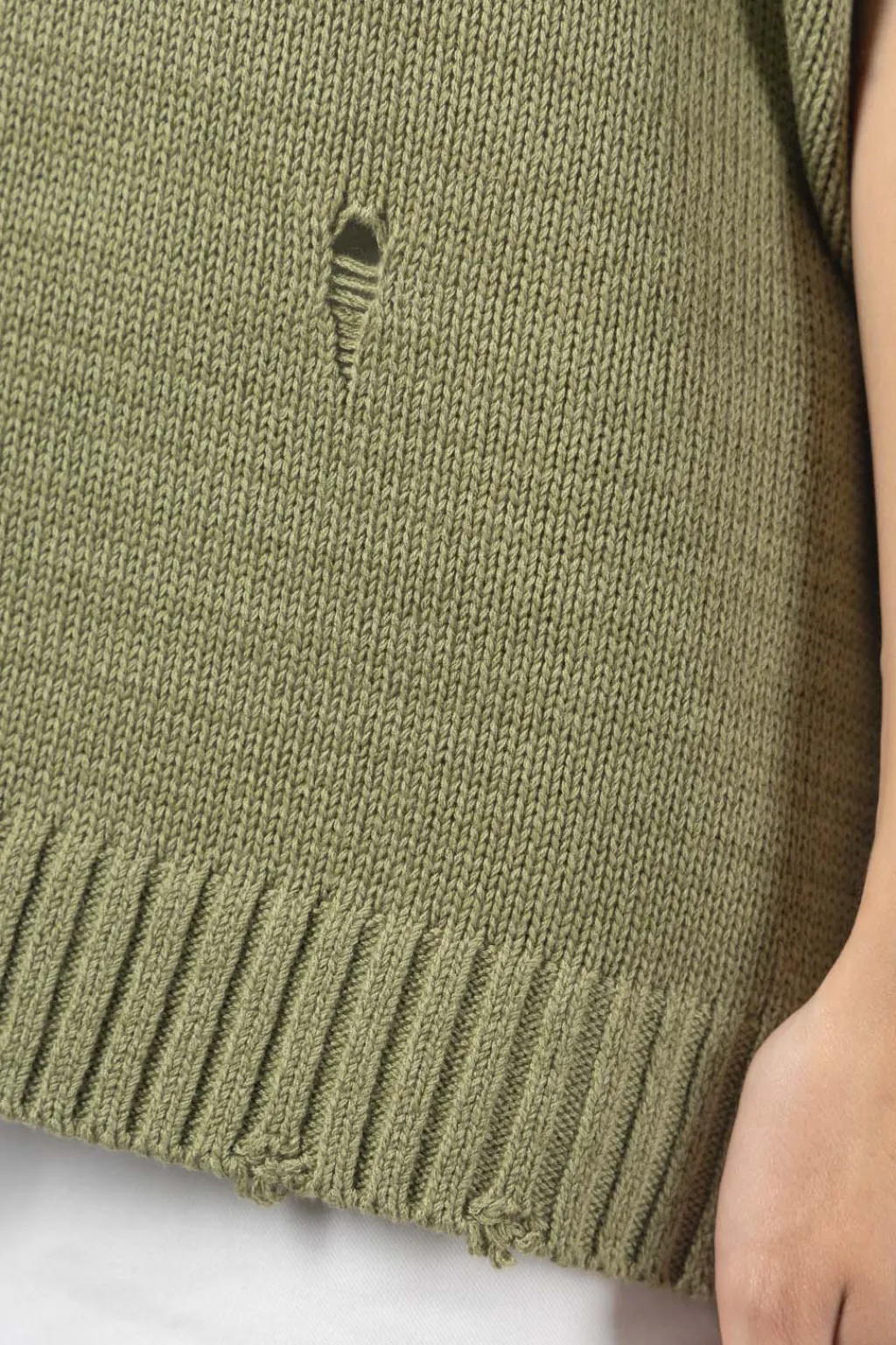 Clearance Kapital 5G Cotton Knit BONE Vest - Khaki