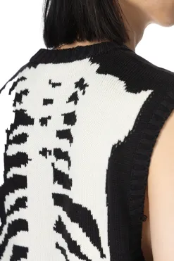 Clearance Kapital 5G Cotton Knit BONE Vest - Black