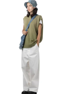 Clearance Kapital 5G Cotton Knit BONE Vest - Khaki