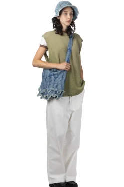 Clearance Kapital 5G Cotton Knit BONE Vest - Khaki
