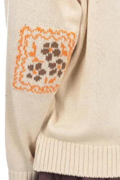 Fashion Kapital 5G Cotton Knit KOOKIE Crew Sweater - Natural