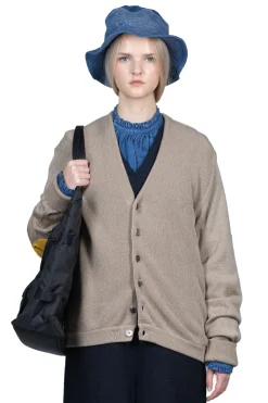 Hot Kapital 10G ECO Knit Elbow CONEYBOWY Short Cardigan - Beige