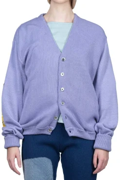 Clearance Kapital 10G ECO Knit Elbow CONEYBOWY Short Cardigan - Violet