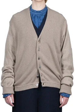 Hot Kapital 10G ECO Knit Elbow CONEYBOWY Short Cardigan - Beige