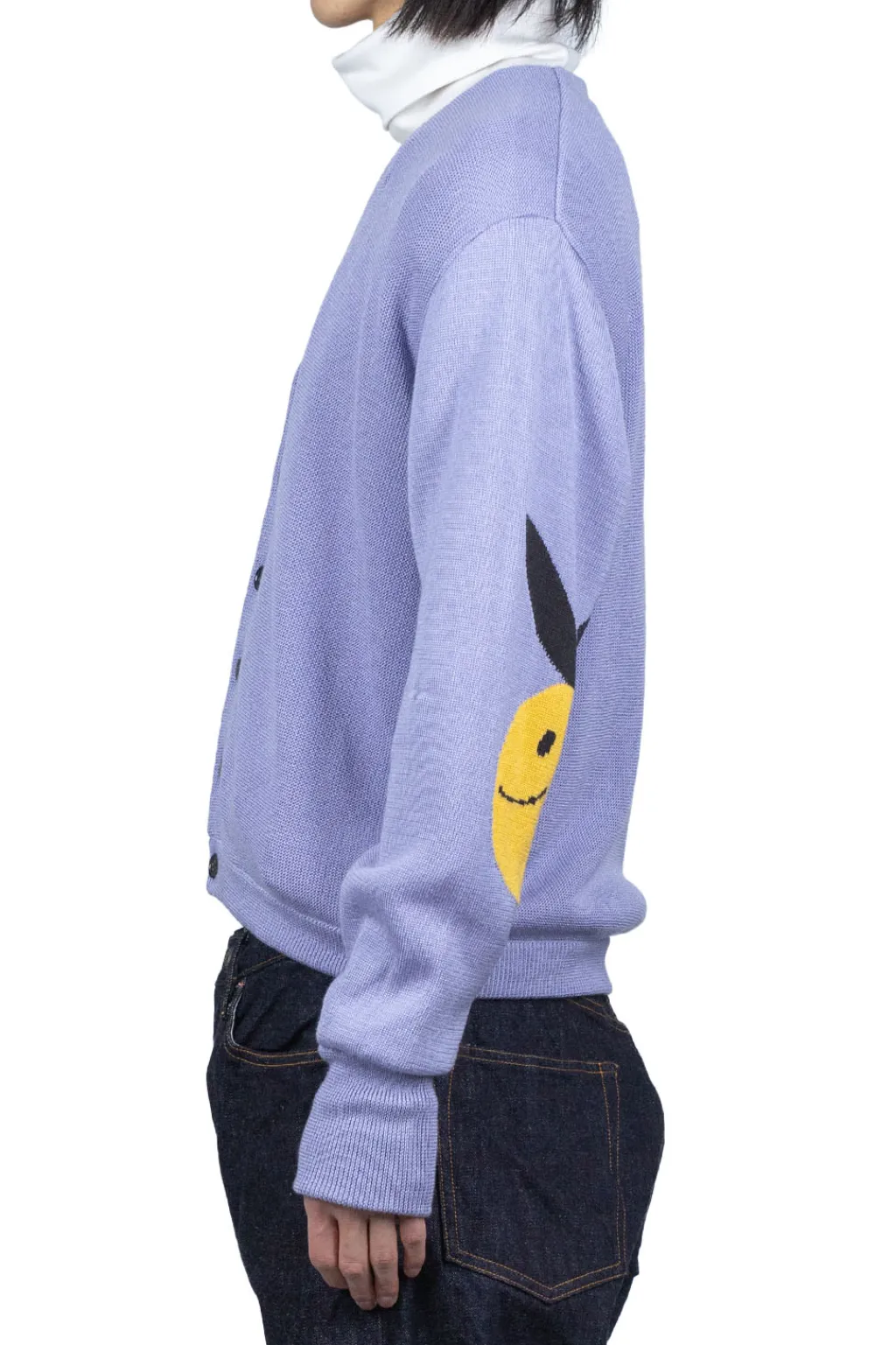 New Kapital 10G ECO Knit Elbow CONEYBOWY Short Cardigan - Violet
