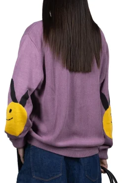 Best Kapital 10G ECO Knit Elbow CONEYBOWY Short Cardigan - Pink x Purple