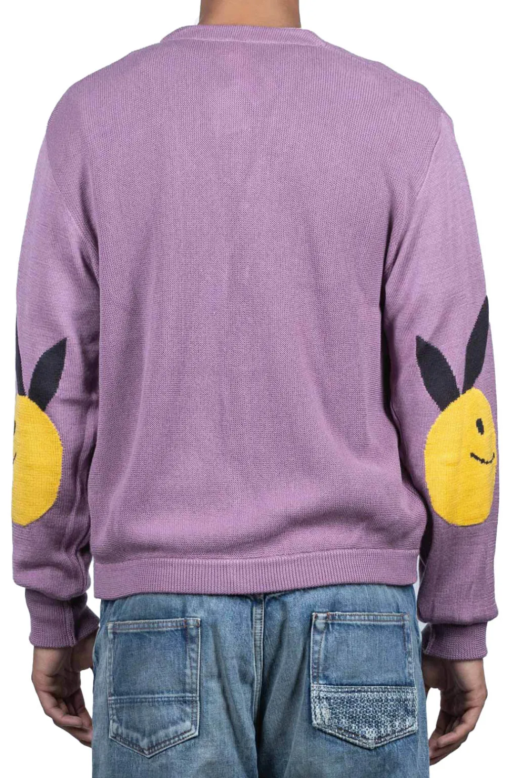 Best Kapital 10G ECO Knit Elbow CONEYBOWY Short Cardigan - Pink x Purple