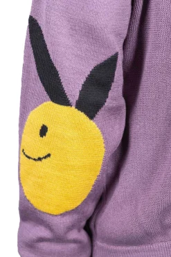 Best Kapital 10G ECO Knit Elbow CONEYBOWY Short Cardigan - Pink x Purple