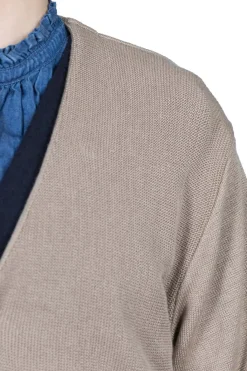 Hot Kapital 10G ECO Knit Elbow CONEYBOWY Short Cardigan - Beige