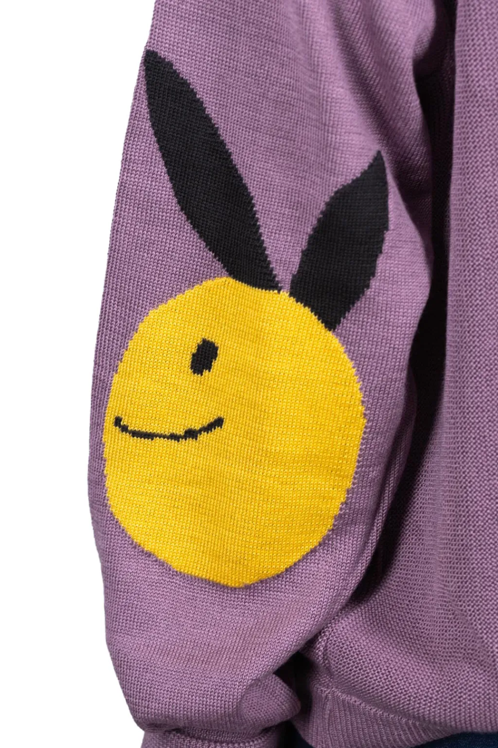 Best Kapital 10G ECO Knit Elbow CONEYBOWY Short Cardigan - Pink x Purple