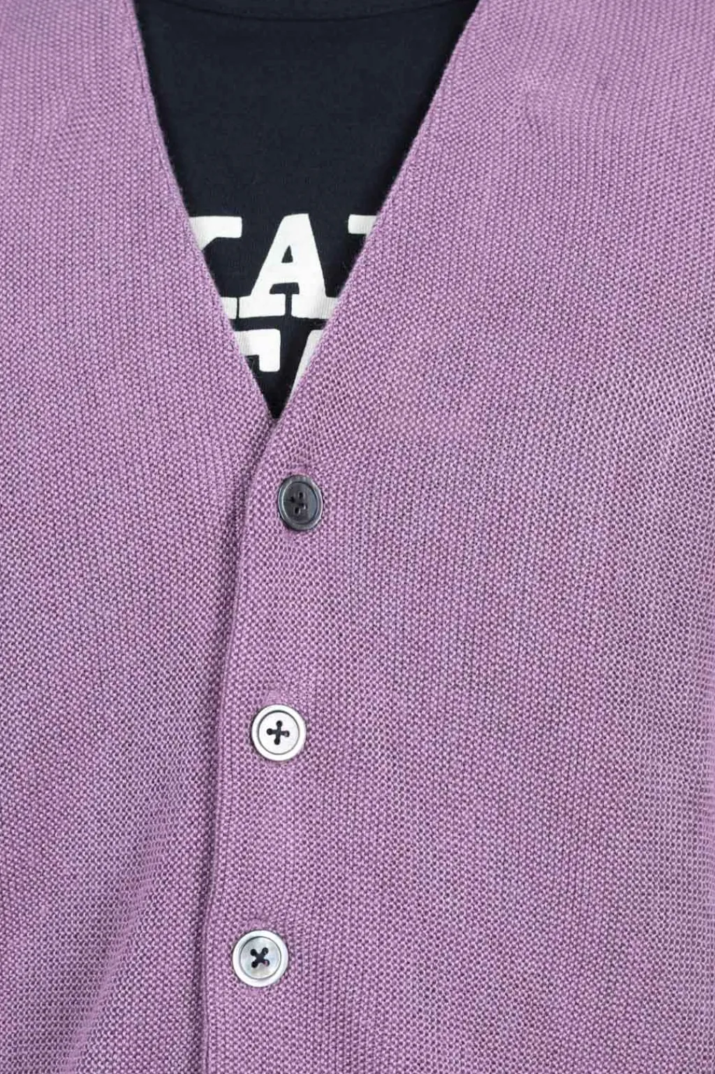 Best Kapital 10G ECO Knit Elbow CONEYBOWY Short Cardigan - Pink x Purple