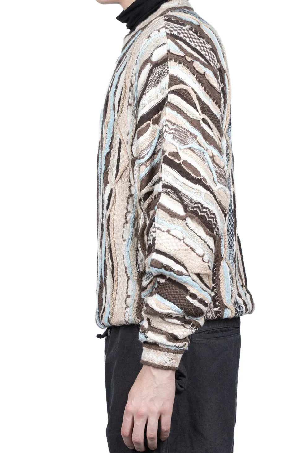 Best Kapital 7G Knit GAUDY Crew Sweater - Brown