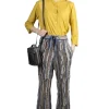 Fashion Kapital 7G Knit GAUDY Flare Pants - Navy