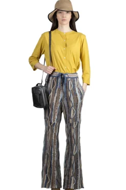 Fashion Kapital 7G Knit GAUDY Flare Pants - Navy