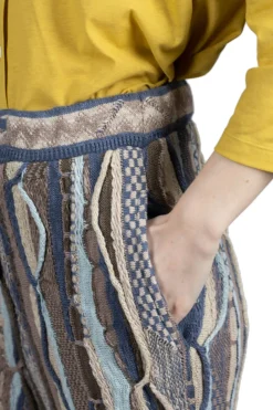 Fashion Kapital 7G Knit GAUDY Flare Pants - Navy