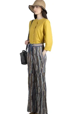 Fashion Kapital 7G Knit GAUDY Flare Pants - Navy