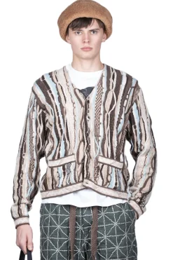 New Kapital 7G Knit GAUDY Short Cardigan - Brown