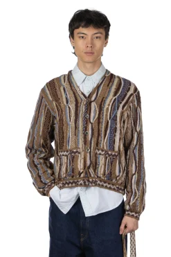 Best Kapital 7G Knit Gaudy Short Cardigan - Golden Brown