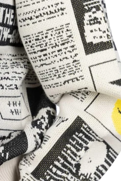 New Kapital 8G Knit NEWSPAPER Crew Sweater (KOUNTRY NEWS) - Natural