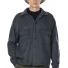 Clearance Kapital 7G Shaggy Knit Board Shirt - Blue Grey