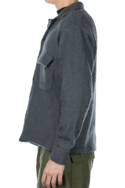 Clearance Kapital 7G Shaggy Knit Board Shirt - Blue Grey