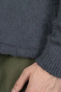 Clearance Kapital 7G Shaggy Knit Board Shirt - Blue Grey