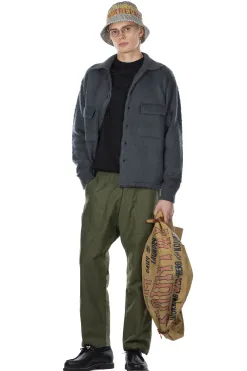 Clearance Kapital 7G Shaggy Knit Board Shirt - Blue Grey