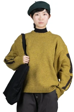 Best Kapital 5G Wool BONE Crew Sweater - Mustard