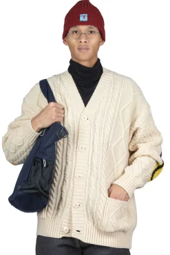 Hot Kapital 5G Wool Cable Knit Elbow-CAPITAL Cardigan - Natural