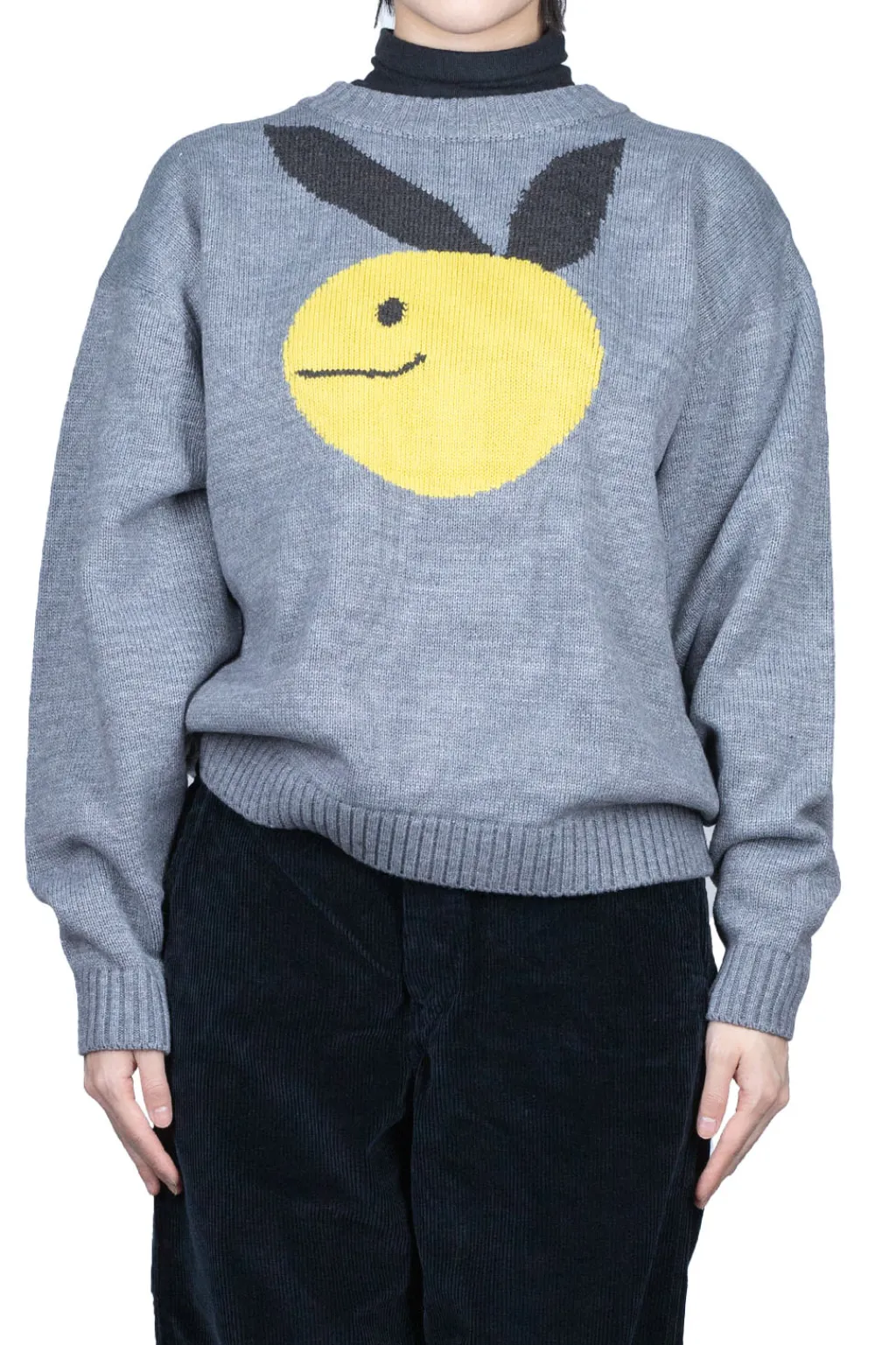 Outlet Kapital 7G Wool Crew Sweater (CONEYBOWY) - Grey