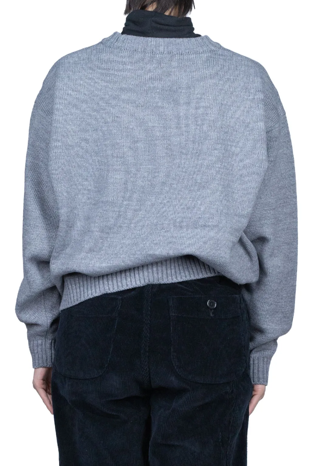 Outlet Kapital 7G Wool Crew Sweater (CONEYBOWY) - Grey