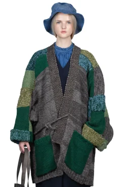 New Kapital 3G Wool Hand Knit TUGIHAGI KESA Cardigan