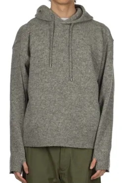 Discount Kapital 5G Wool Hood Sweater (SPEAKEASY Embroidery) - Grey