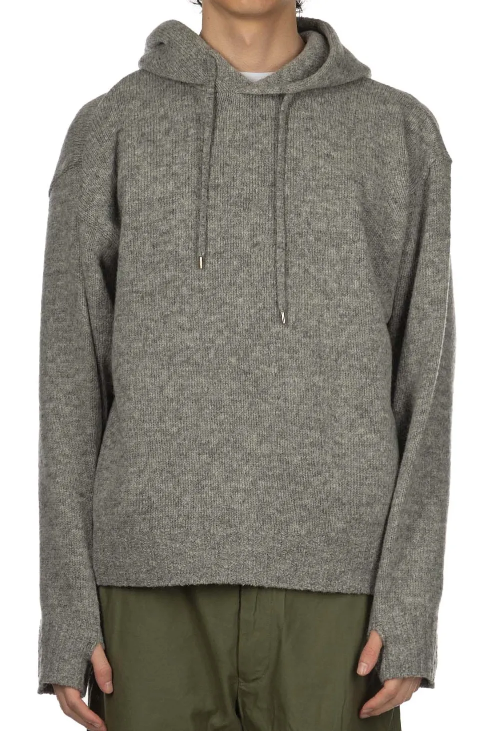 Discount Kapital 5G Wool Hood Sweater (SPEAKEASY Embroidery) - Grey