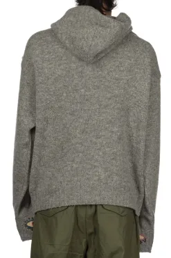 Discount Kapital 5G Wool Hood Sweater (SPEAKEASY Embroidery) - Grey