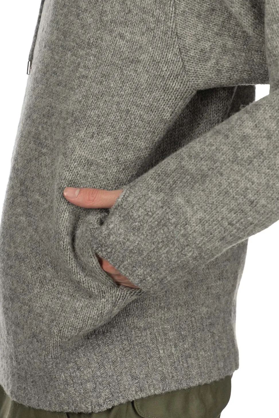 Discount Kapital 5G Wool Hood Sweater (SPEAKEASY Embroidery) - Grey