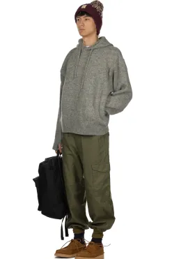 Discount Kapital 5G Wool Hood Sweater (SPEAKEASY Embroidery) - Grey