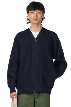 Sale Nanamica 5G Zip Cardigan - Navy