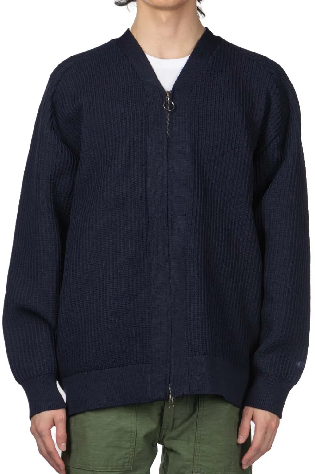 Sale Nanamica 5G Zip Cardigan - Navy
