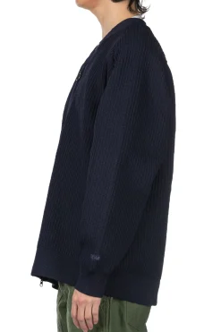 Sale Nanamica 5G Zip Cardigan - Navy