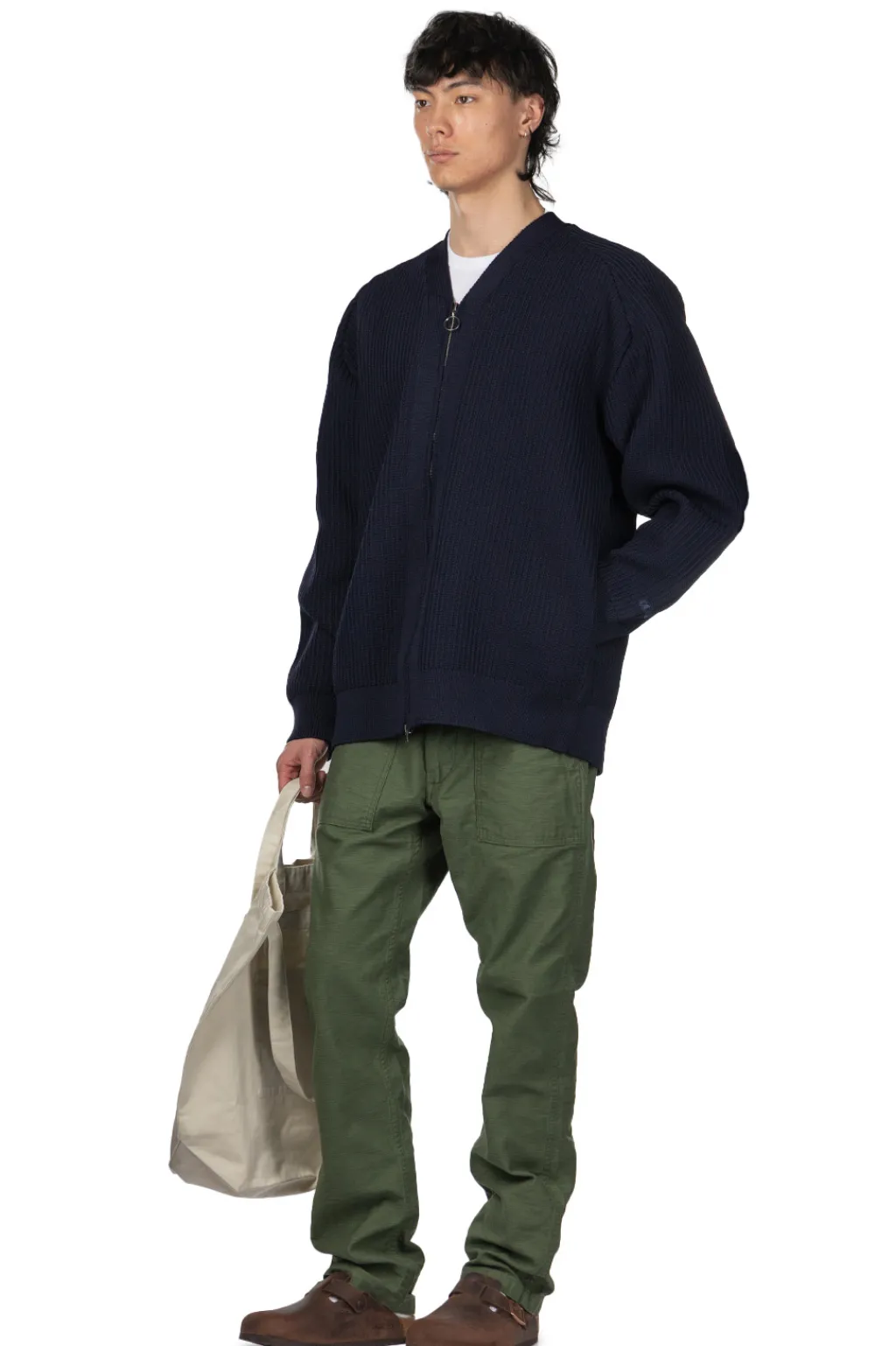 Sale Nanamica 5G Zip Cardigan - Navy
