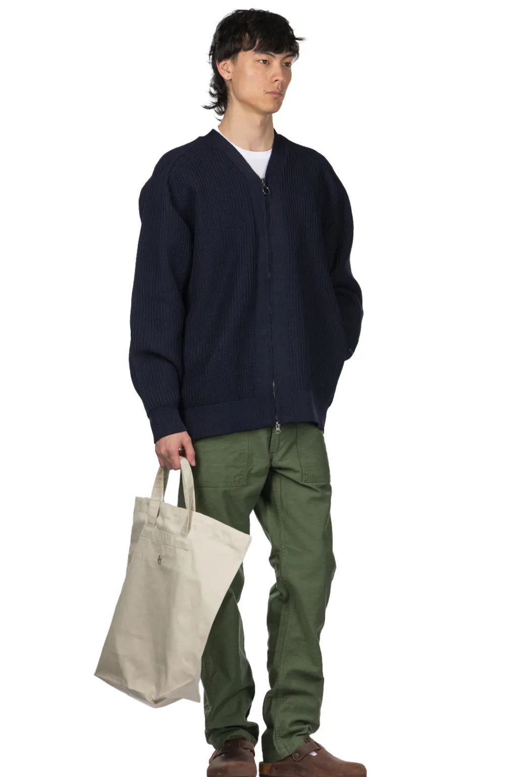 Sale Nanamica 5G Zip Cardigan - Navy