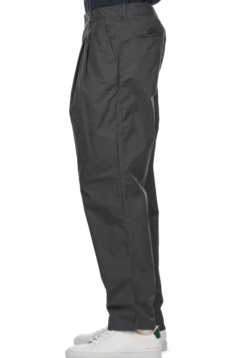 Fashion Still by Hand Garment Dye 2 Tuck Pants - Green Charcoal