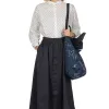 Outlet Engineered Garments Gather Skirt - Dark Navy Highcount Twill