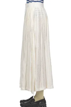 Sale Engineered Garments Gather Skirt - White Rayon Embroidery Eyelet