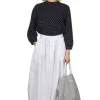 Online Engineered Garments Gather Skirt - White 100s 2 Ply Broadcloth