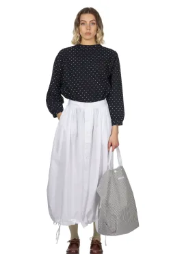 Online Engineered Garments Gather Skirt - White 100s 2 Ply Broadcloth
