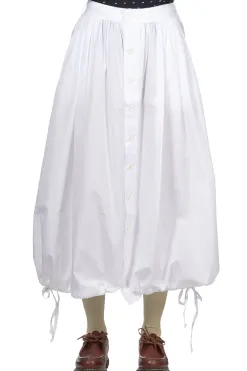 Online Engineered Garments Gather Skirt - White 100s 2 Ply Broadcloth
