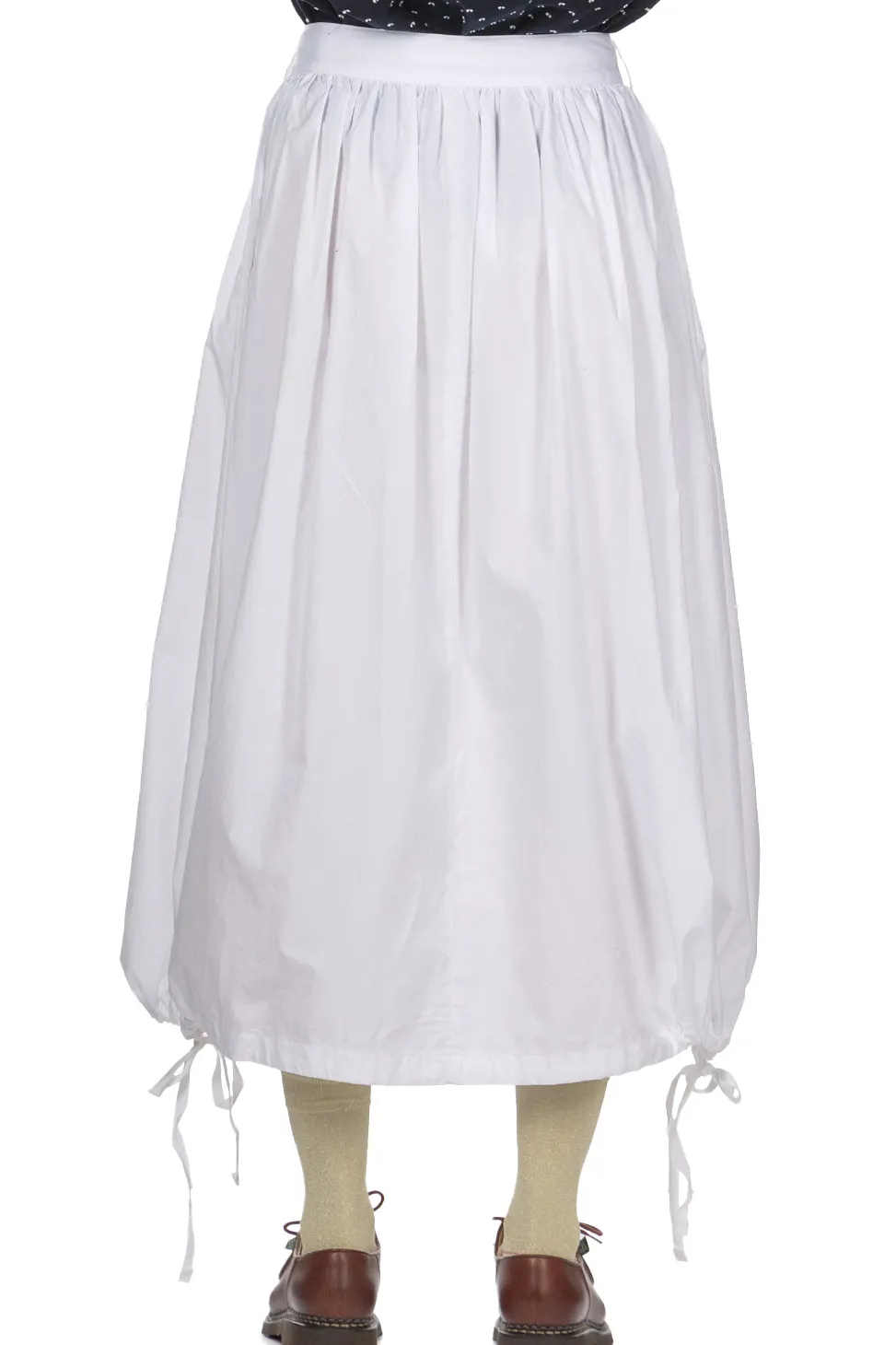 Online Engineered Garments Gather Skirt - White 100s 2 Ply Broadcloth