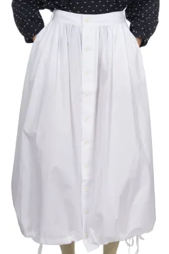 Online Engineered Garments Gather Skirt - White 100s 2 Ply Broadcloth